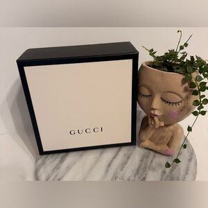 Gucci Classic Black & White Gift Box 7.38x7.38x3 Inc Empty Unbranded Box